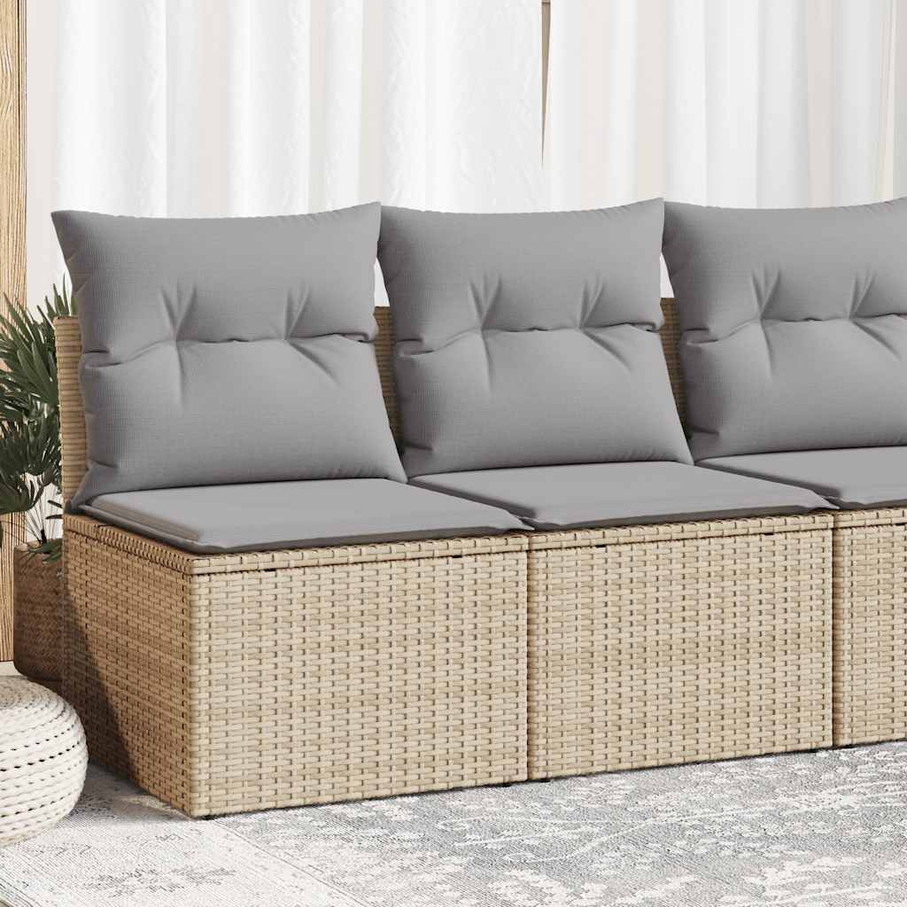 Vetonek Set sofás jardín y cojines 2 pzas ratán sintético acacia beige