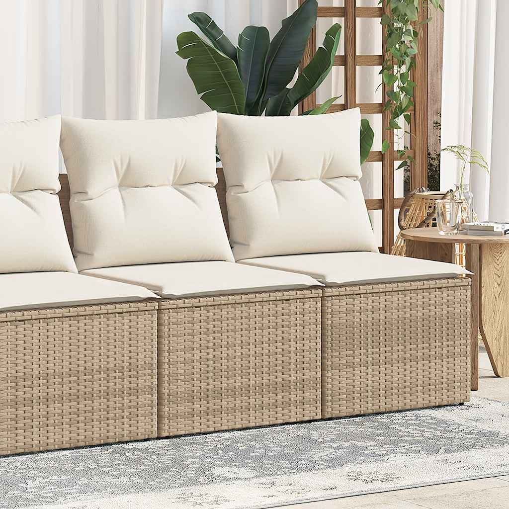 Vetonek Set sofás jardín y cojines 2 pzas ratán sintético acacia beige