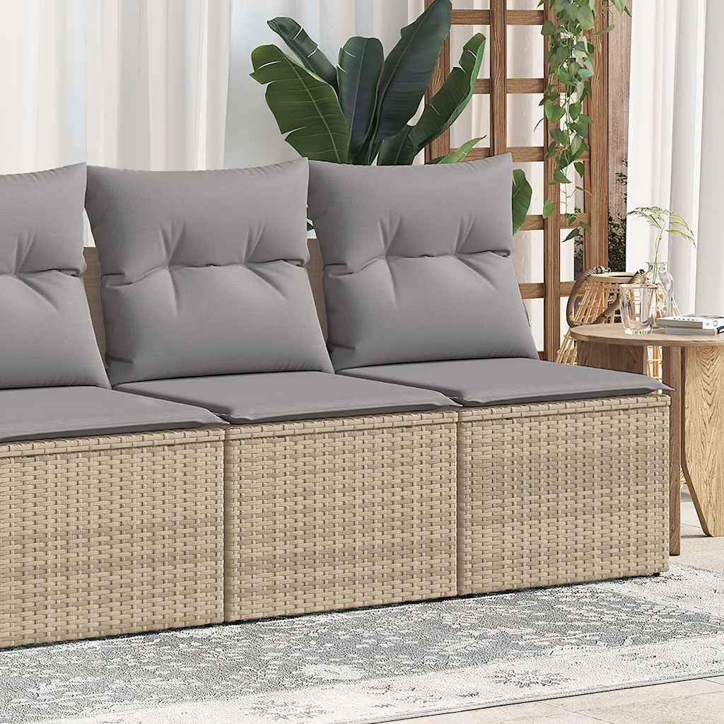 Vetonek Set sofás jardín y cojines 2 pzas ratán sintético acacia beige