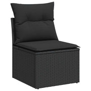 Set de muebles de jardín 5 pzas y cojines ratán sintético negro v9926 - Vetonek