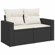 Set de muebles de jardín 5 pzas y cojines ratán sintético negro V4678 Vetonek