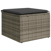 Conjunto de sofás e almofadas de jardim 2 peças rattan sintético acácia cinza v6299 - Vetonek