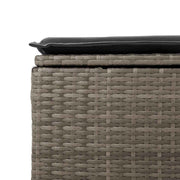 Conjunto de sofás e almofadas de jardim 2 peças rattan sintético acácia cinza v6299 - Vetonek