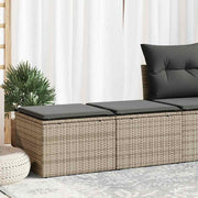 Conjunto de sofá e almofada de jardim 2 peças rattan sintético cinza acácia v6299 Vetonek