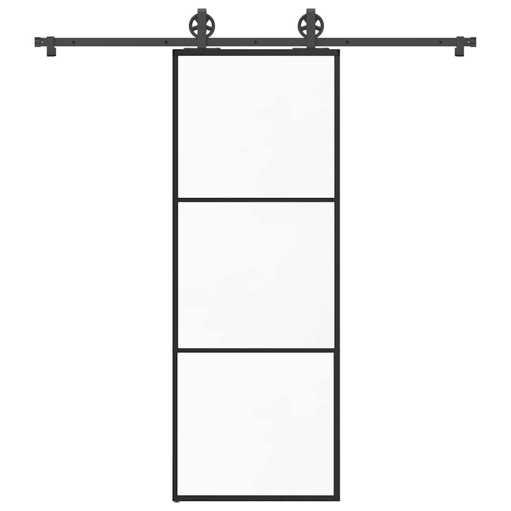 Vetonek Puerta corredera con set herrajes vidrio ESG aluminio 76x205 cm