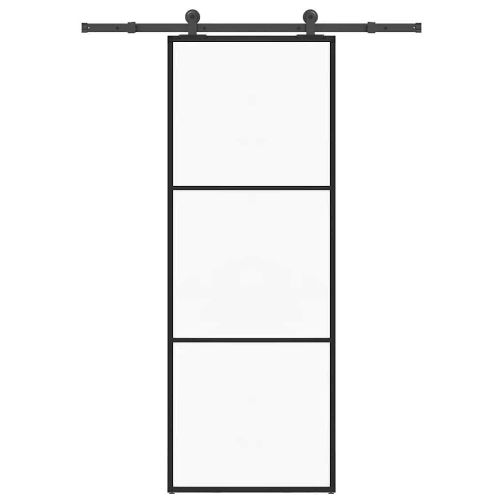 Sliding door with ESG glass hardware set aluminum 76x205 cm 