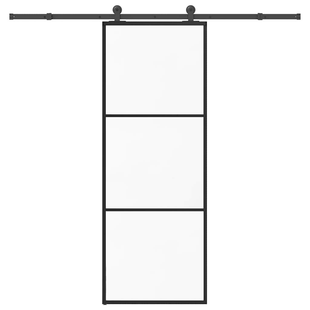 Vetonek Puerta corredera con set herrajes vidrio ESG aluminio 76x205 cm