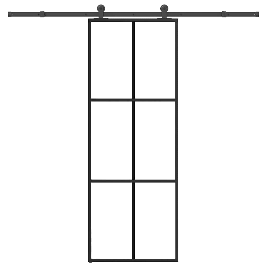 Sliding door with ESG glass and aluminum hardware set 76x205 cm 