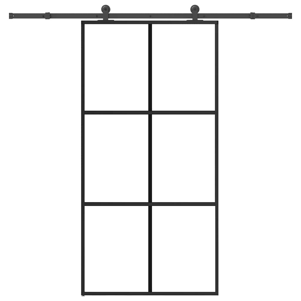 Sliding door with fittings 102x205 cm ESG glass and aluminum 