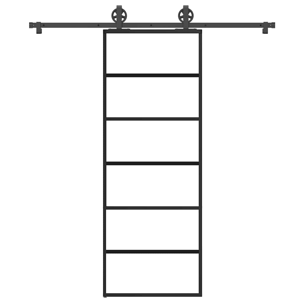 Vetonek Puerta corredera con set herrajes vidrio ESG aluminio 76x205 cm