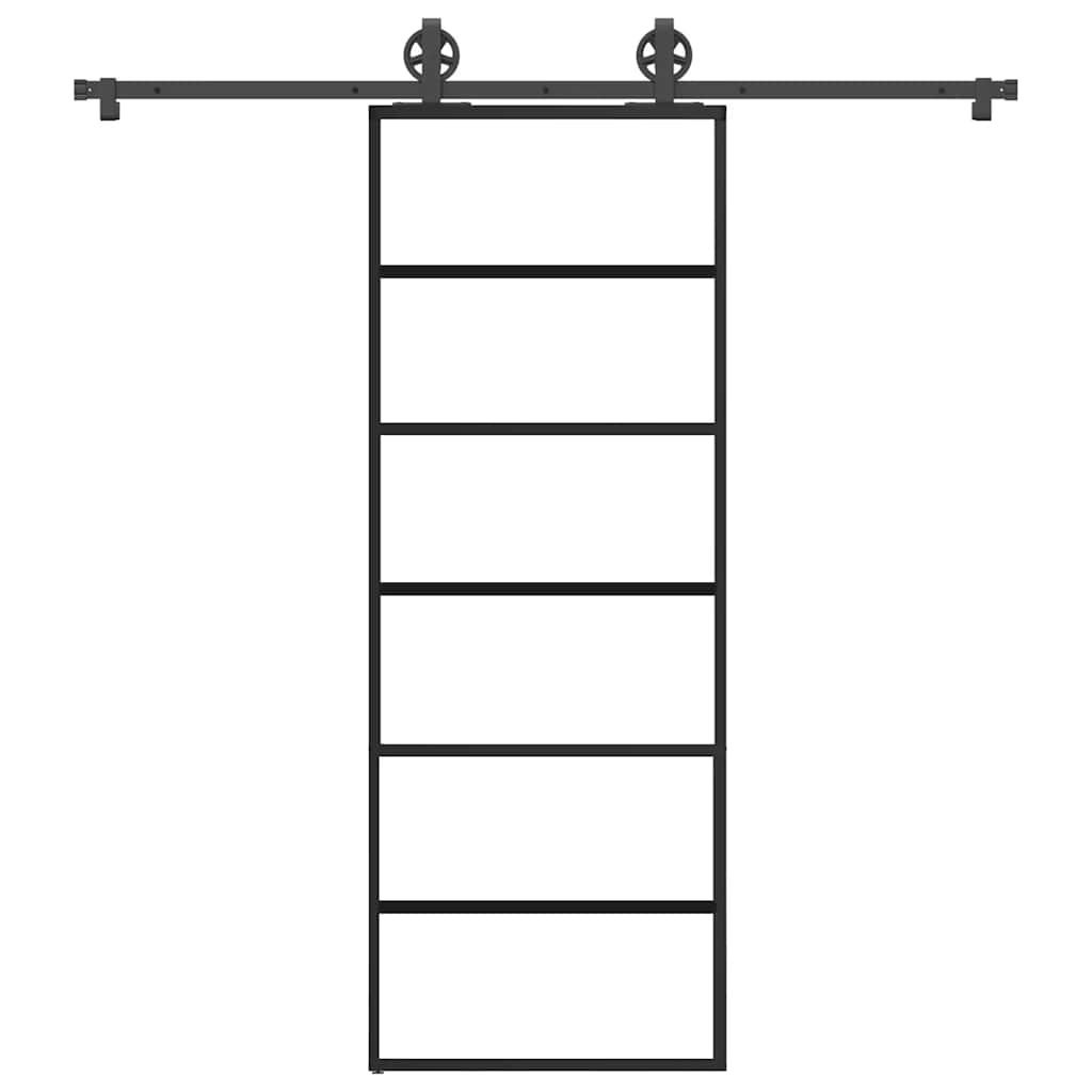 Vetonek Puerta corredera con set herrajes vidrio ESG aluminio 76x205 cm