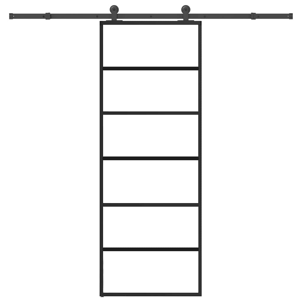 Sliding door with ESG glass hardware set aluminum 76x205 cm 