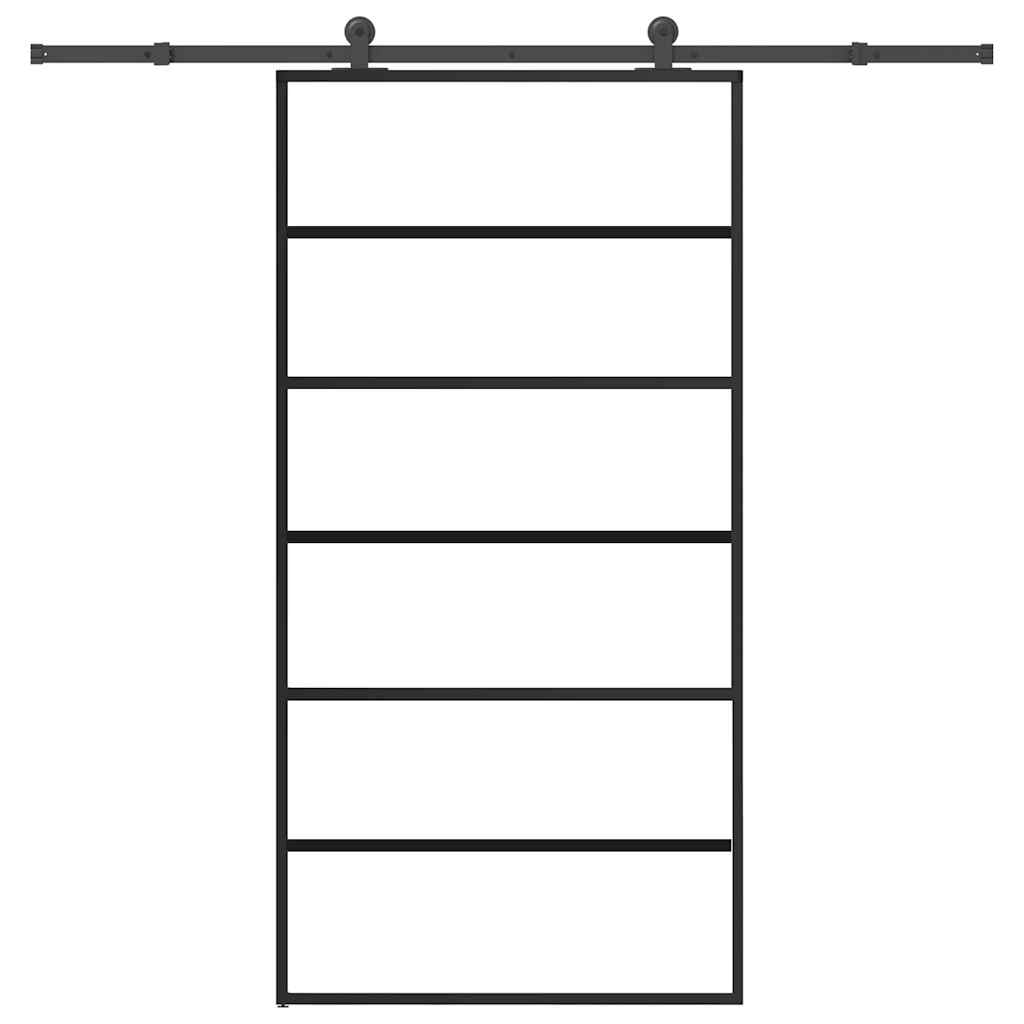Sliding door with hardware 102x205 cm ESG glass and aluminum 