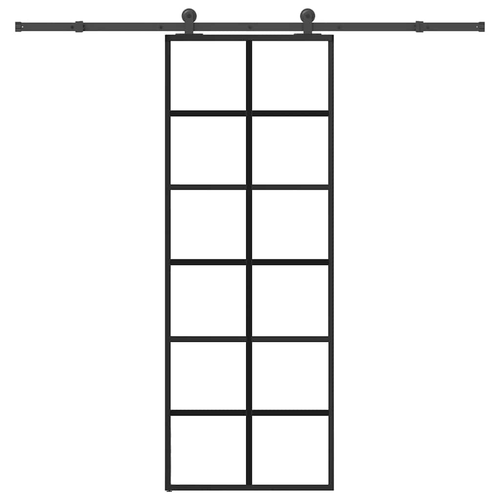 Sliding door with ESG glass hardware set, aluminum, 76x205 cm 