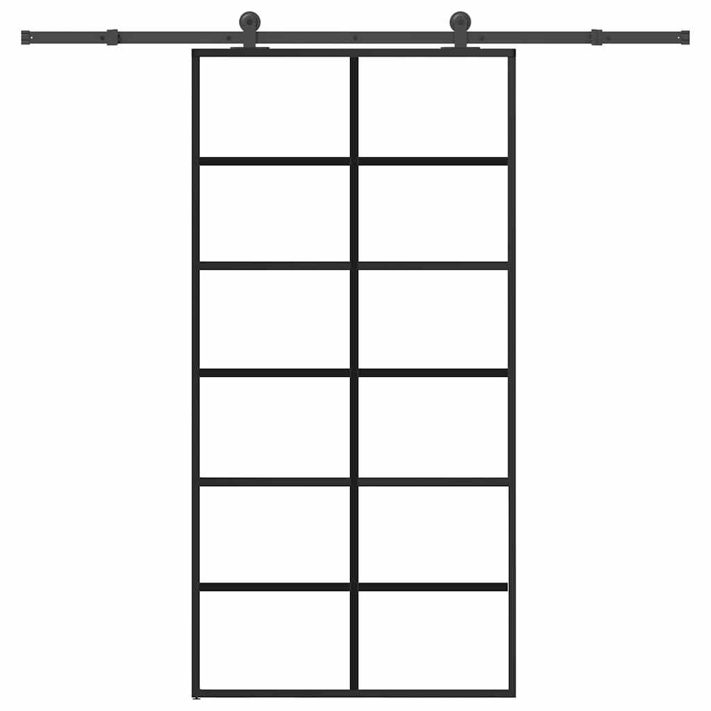 Sliding door with fittings 102x205 cm ESG glass and aluminum 