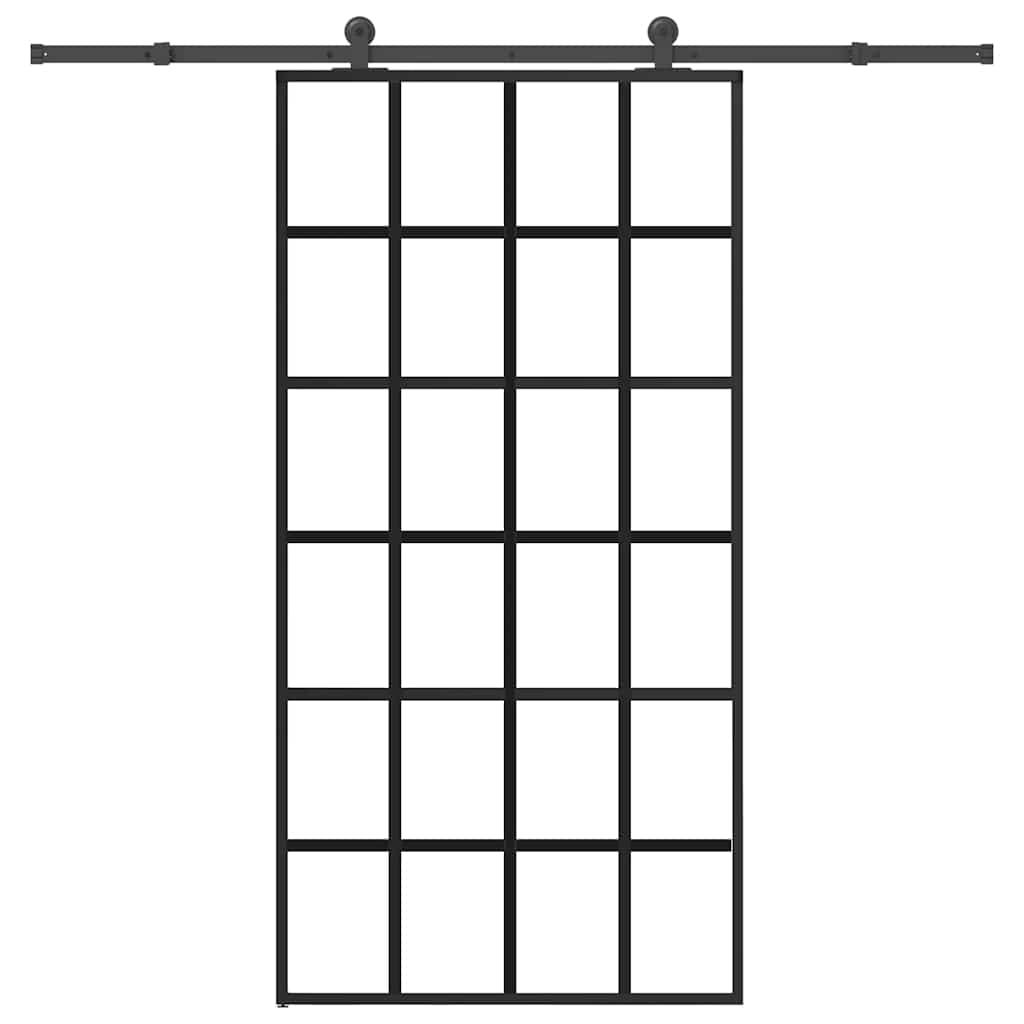 Sliding door with hardware 102x205 cm ESG glass and aluminum 