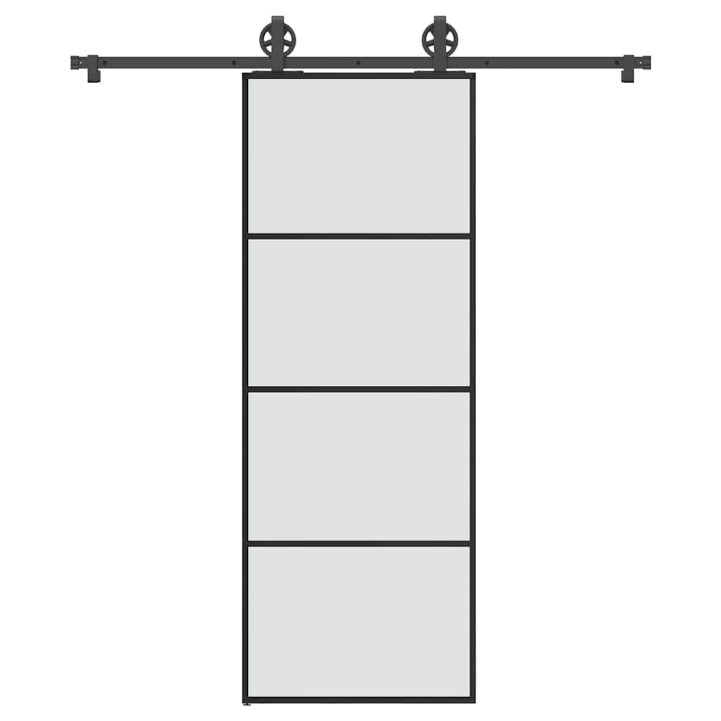 Vetonek Puerta corredera con set herrajes vidrio ESG aluminio 76x205 cm