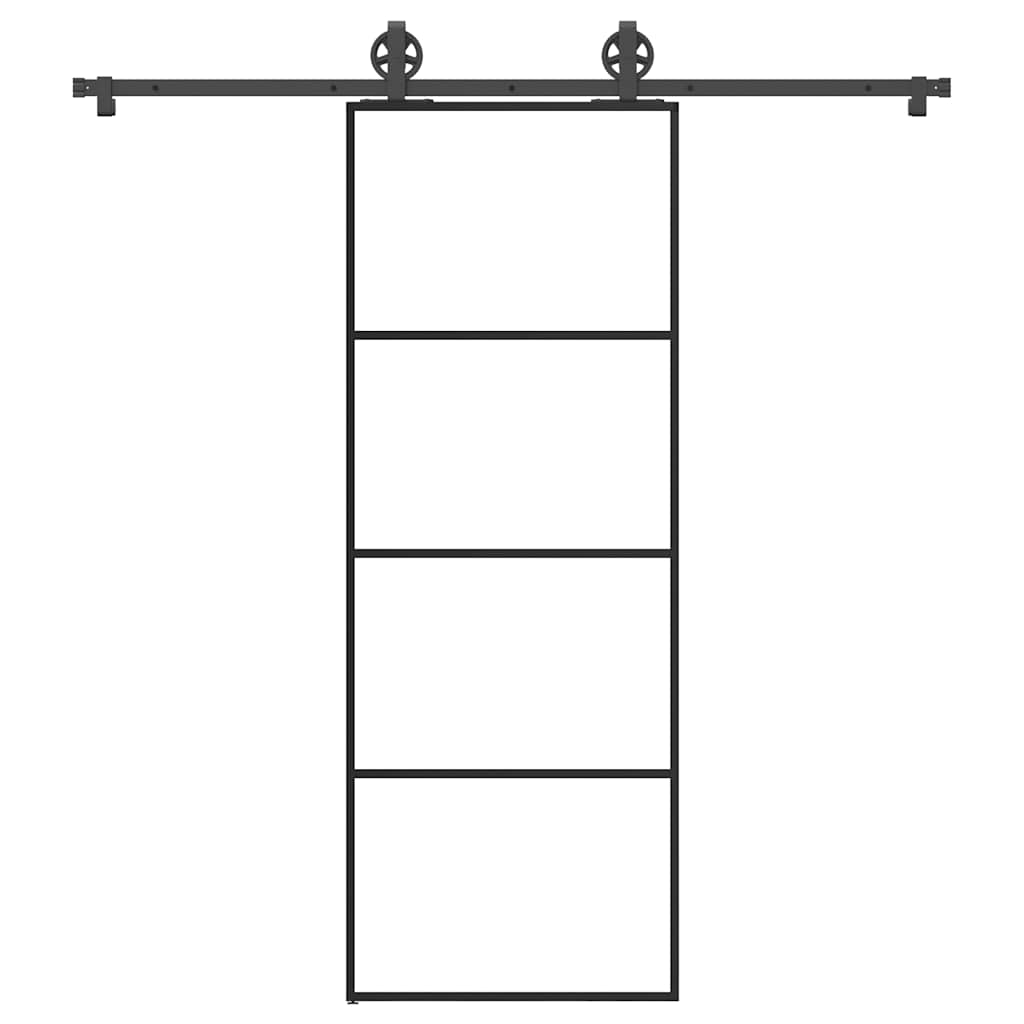 Vetonek Puerta corredera con set herrajes vidrio ESG aluminio 76x205 cm