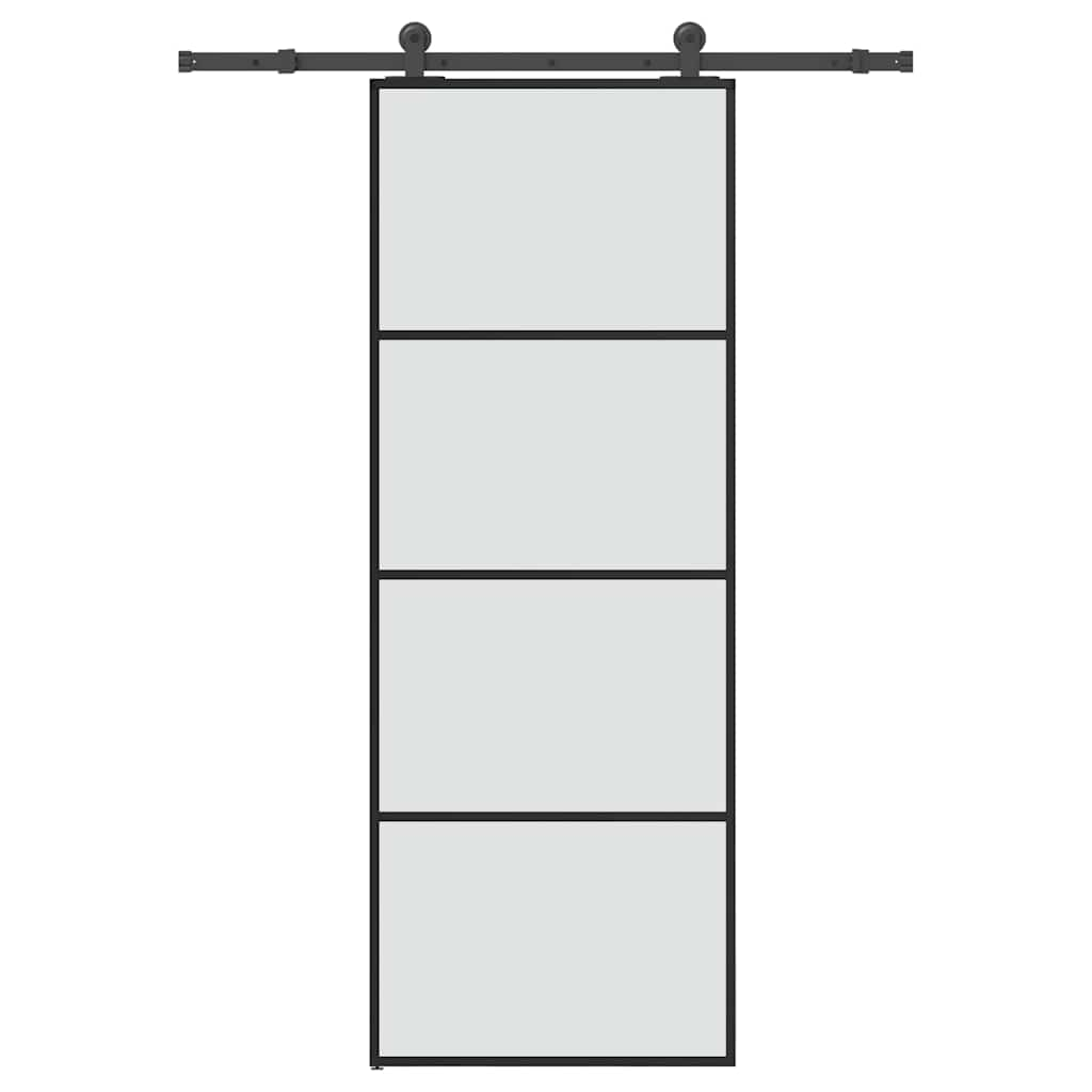 Vetonek Puerta corredera con set herrajes vidrio ESG aluminio 76x205 cm