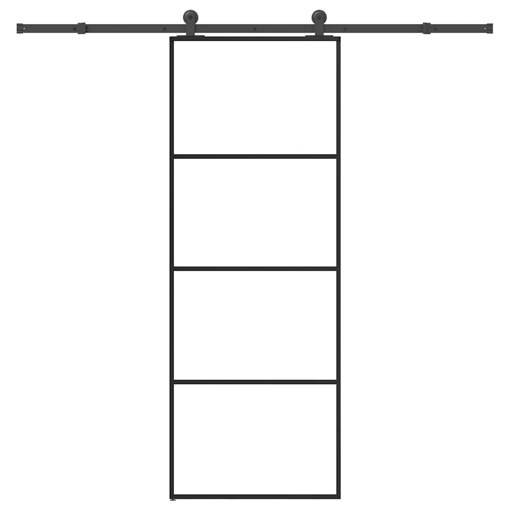 Sliding door with ESG glass hardware set aluminum 76x205 cm 