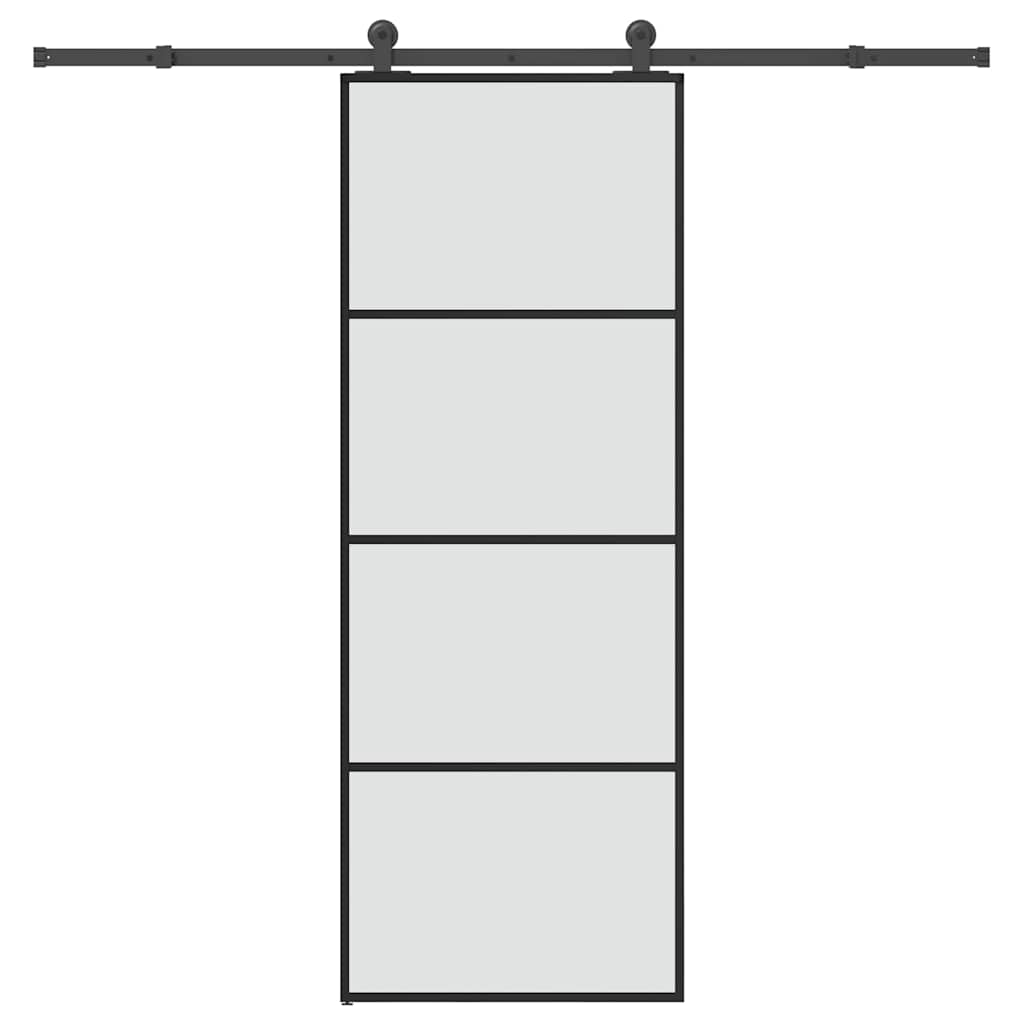 Sliding door with ESG glass hardware set aluminum 76x205 cm 
