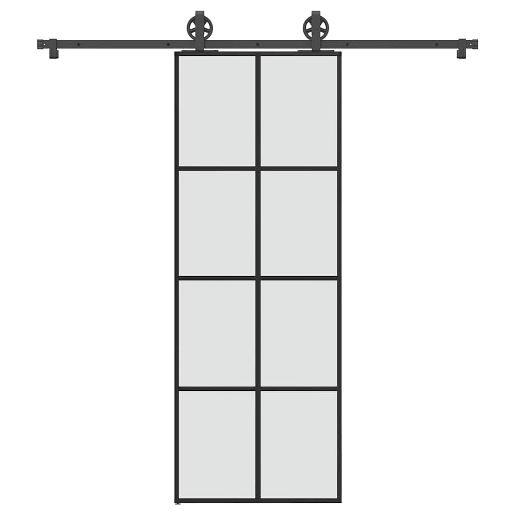 Vetonek Puerta corredera con set herrajes vidrio ESG aluminio 76x205 cm