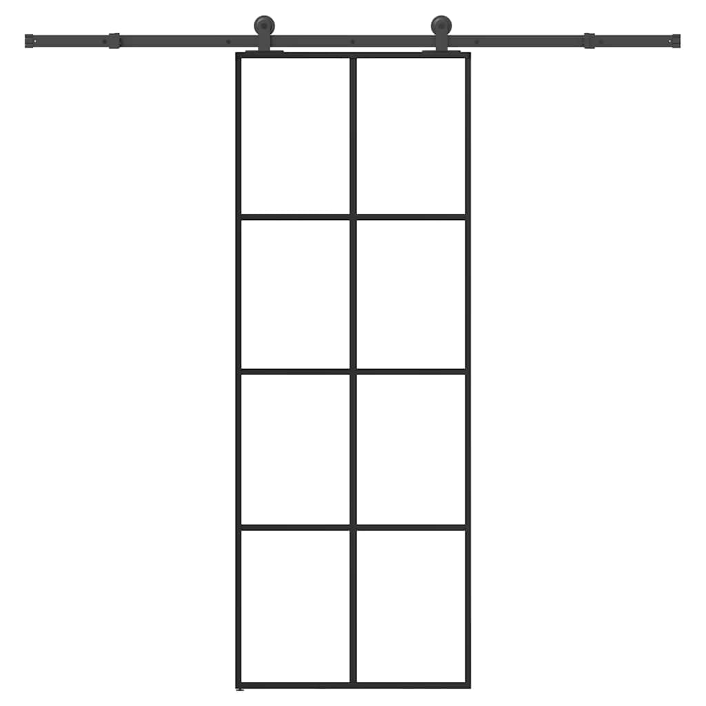 Sliding door with ESG glass hardware set aluminum 76x205 cm 