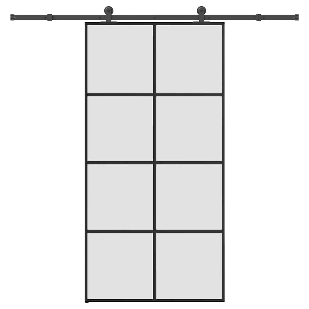 Sliding door set, ESG glass fittings, aluminum, 102.5x205 cm 