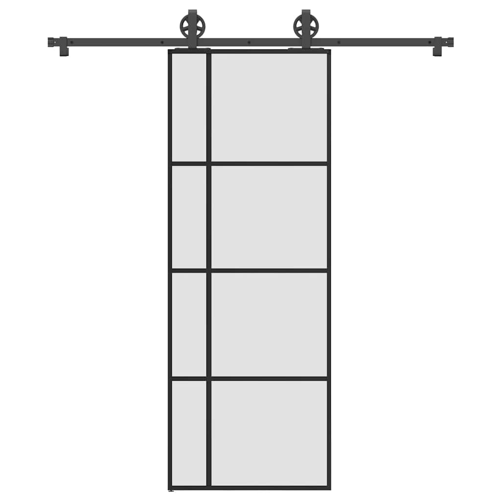 Vetonek Puerta corredera con set herrajes vidrio ESG aluminio 76x205 cm