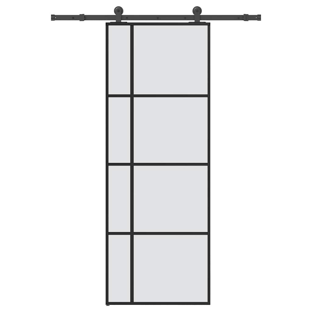Sliding door with ESG glass hardware set aluminum 76x205 cm 