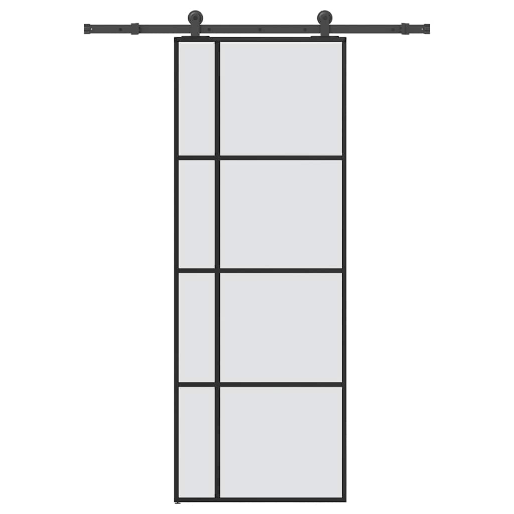 Vetonek Puerta corredera con set herrajes vidrio ESG aluminio 76x205 cm