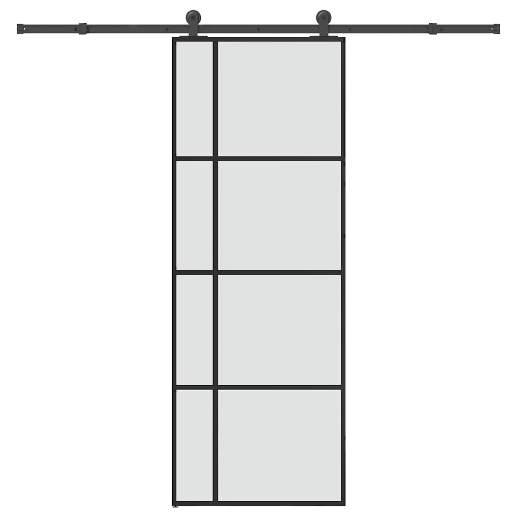 Vetonek Puerta corredera con set herrajes vidrio ESG aluminio 76x205 cm