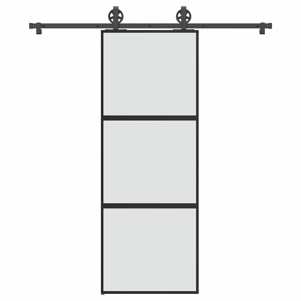 Vetonek Puerta corredera set herrajes vidrio templado aluminio 76x205cm