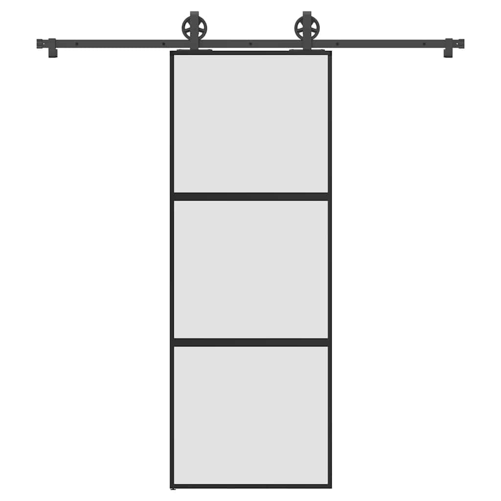 Vetonek Puerta corredera set herrajes vidrio templado aluminio 76x205cm