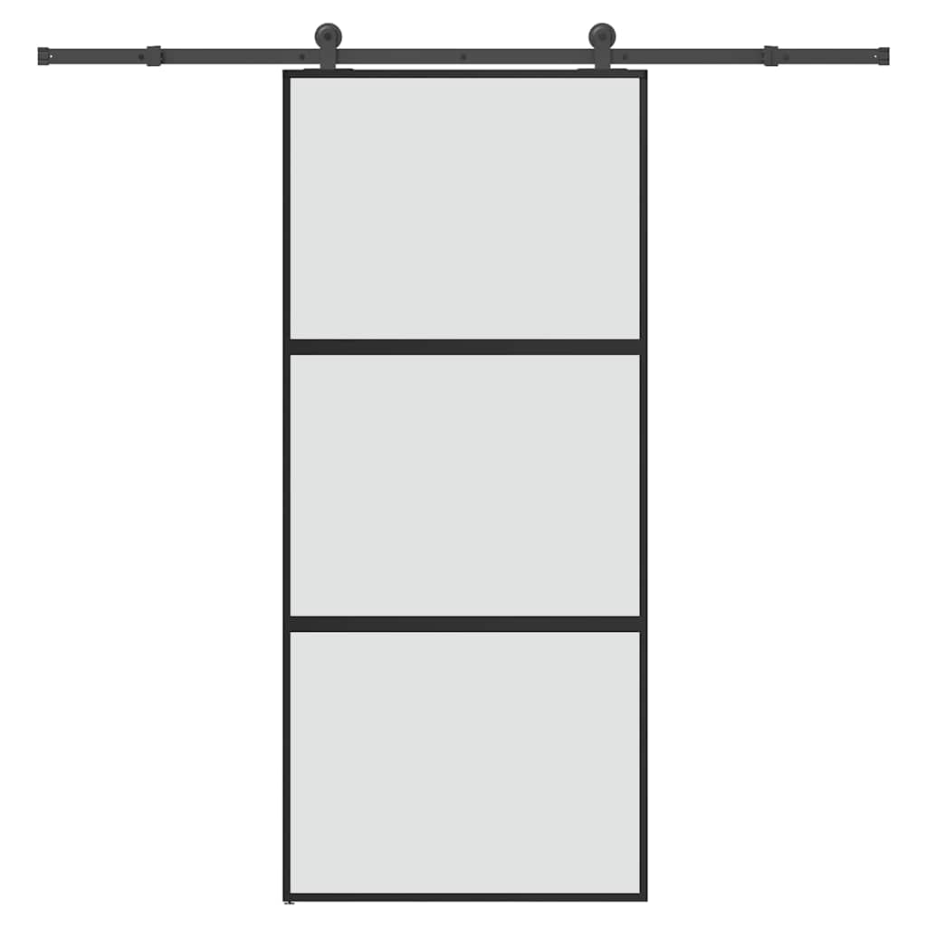 Vetonek Puerta corredera set herrajes vidrio templado aluminio 90x205cm