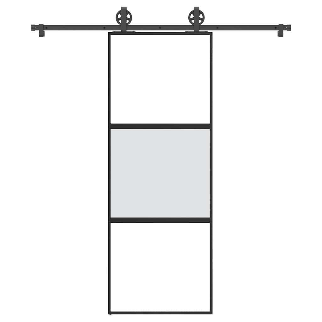 Vetonek Puerta corredera con set herrajes vidrio templado aluminio