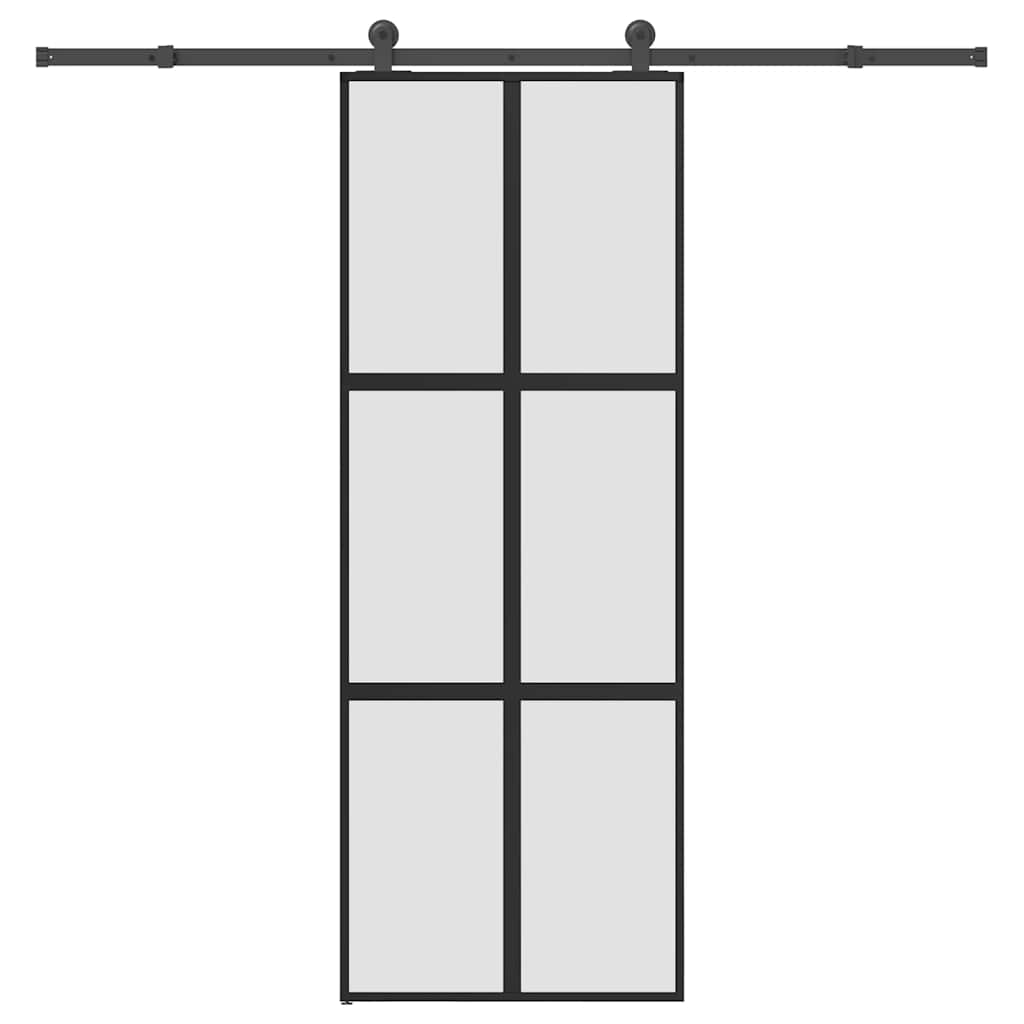 Vetonek Puerta corredera set herrajes vidrio templado aluminio 76x205cm