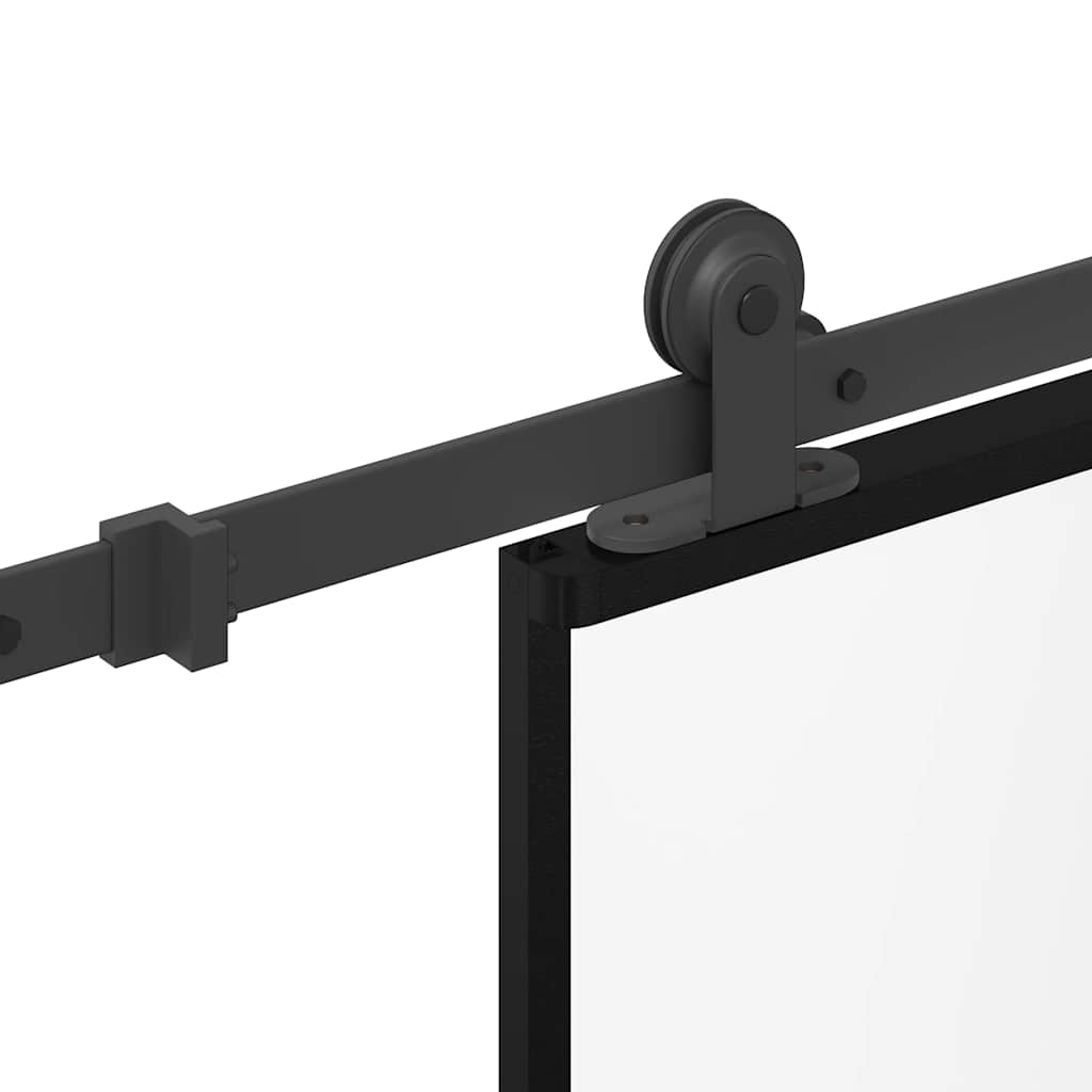 Puerta corredera set herrajes vidrio templado aluminio v9818 - Vetonek