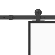 Puerta corredera set herrajes vidrio templado aluminio v9818 - Vetonek