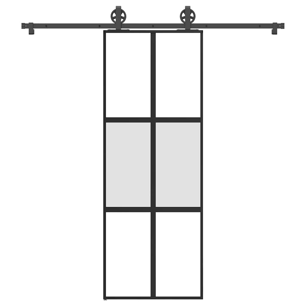 Vetonek Puerta corredera set herrajes vidrio templado aluminio 76x205cm