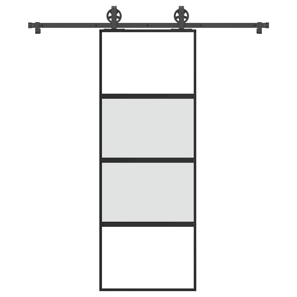 Vetonek Puerta corredera set herrajes vidrio templado aluminio 76x205cm