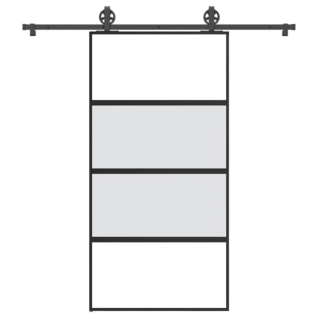 Vetonek Puerta corredera set herrajes vidrio templado aluminio