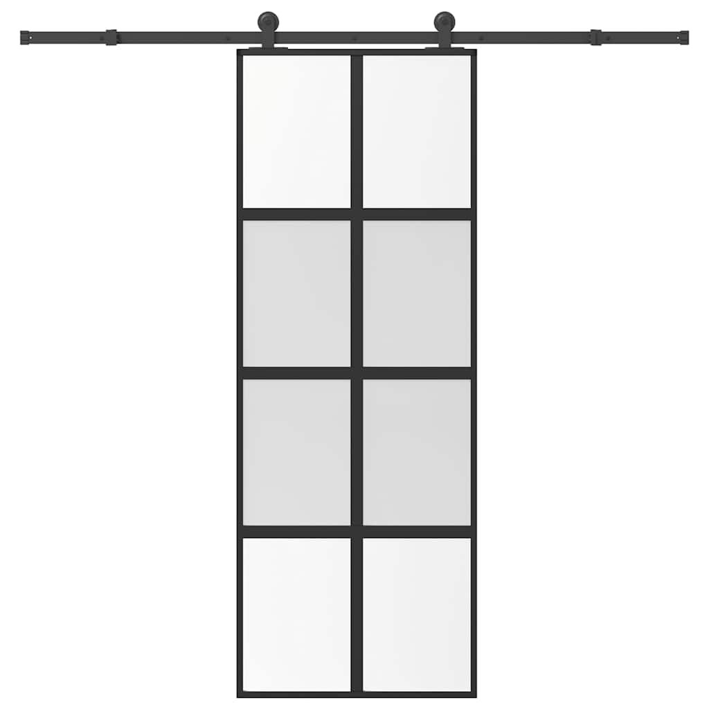 Sliding Door Tempered Glass Aluminum 76x205cm 