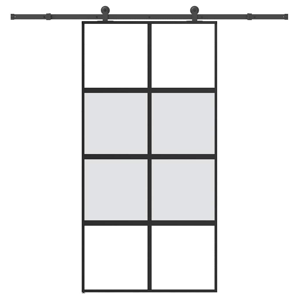 Sliding door hardware 102.5x205 cm tempered glass aluminum 