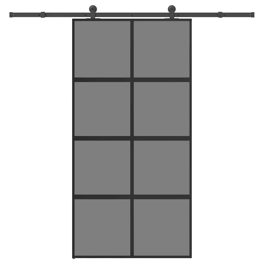 Sliding door hardware 102.5x205 cm tempered glass aluminum 