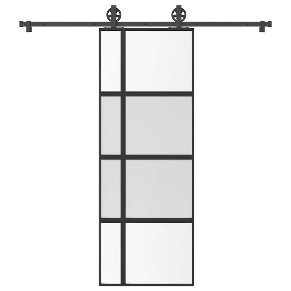 Vetonek Puerta corredera set herrajes vidrio templado aluminio 76x205cm