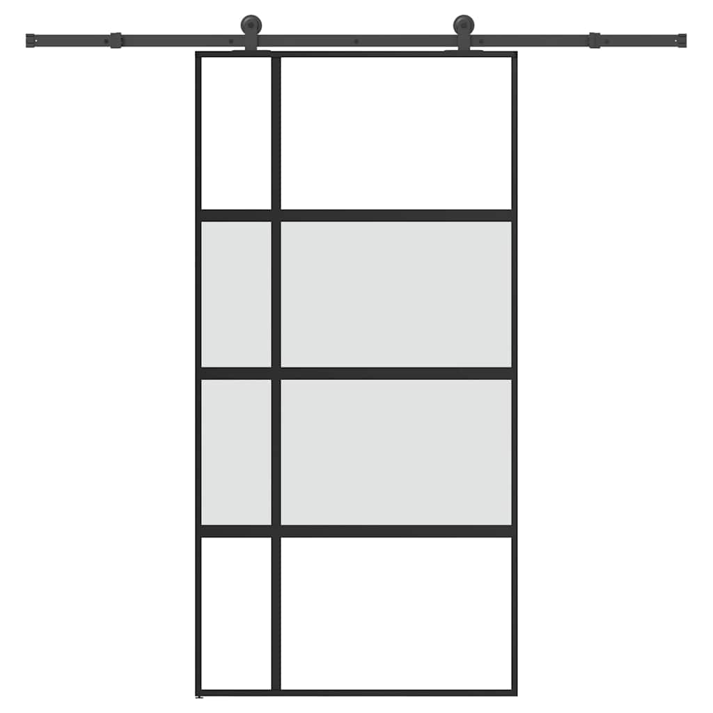 Sliding door hardware 102.5x205 cm tempered glass aluminum 
