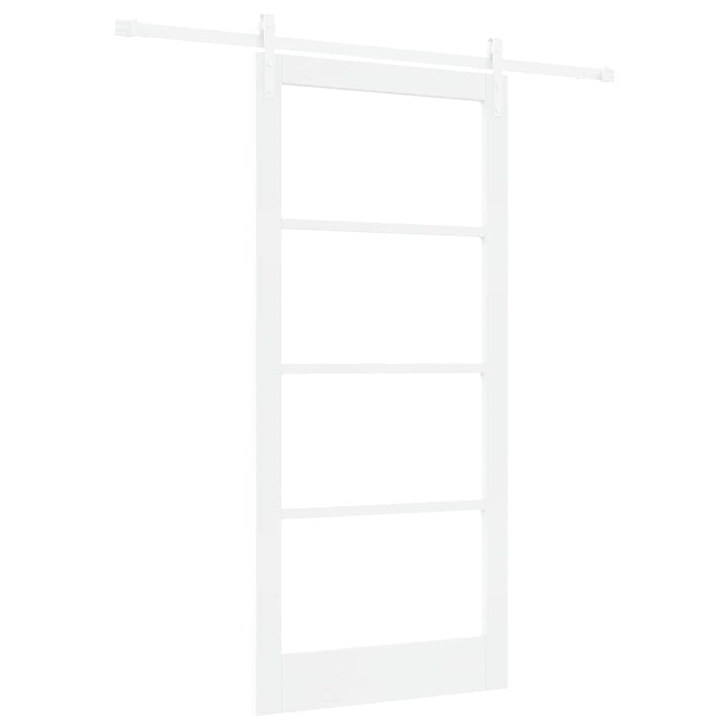 Sliding Door 93 x 202 cm — Pine Wood and Glass 