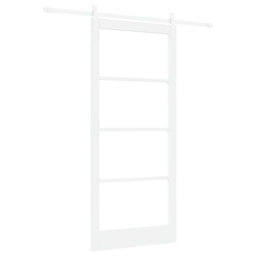 Sliding Door 93 x 211 cm — Pine Wood and Glass 