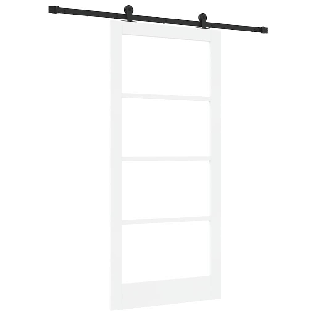 Puerta Corredera Madera de Pino y Vidrio Templado 93 x 202 cm